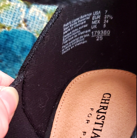 Christian Siriano black sparkle strap heel - Picture 3 of 3